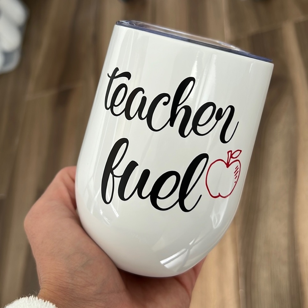 Handmade Customizable Teacher Fuel Tumbler